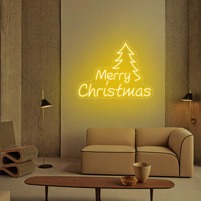 Christmas Tree LED Neon Sign - Merry Christmas Neon Sign