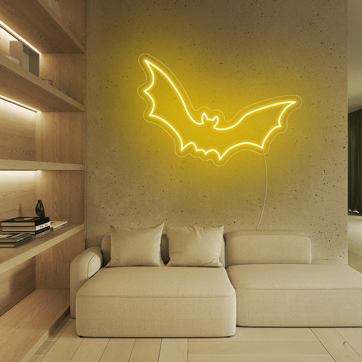 Bat Flying LED Neon Sign - Happy Halloween Neon Sign