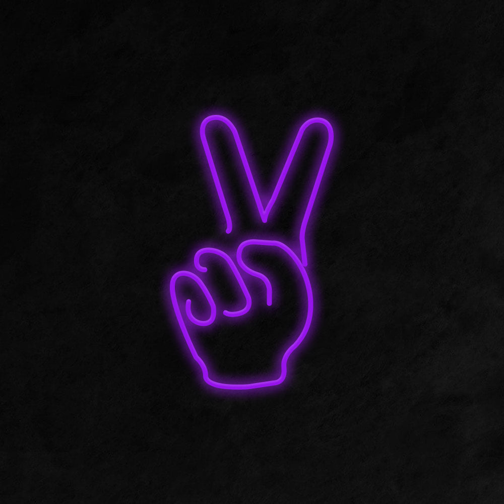 Peace Fingers - LED Neon Signs