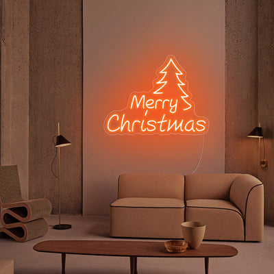 Christmas Tree LED Neon Sign - Merry Christmas Neon Sign