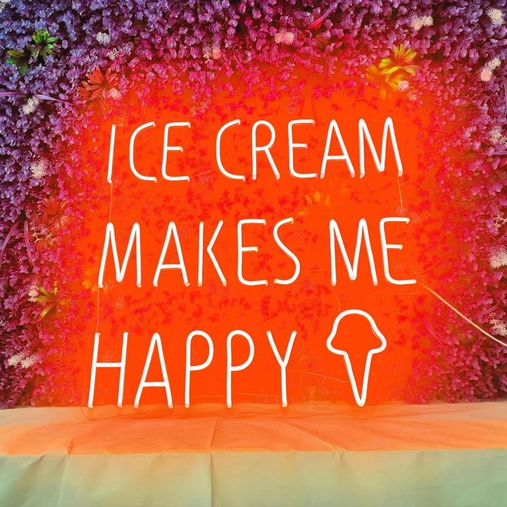 Ice Cream Makes  Me Happy - LED Neon Signs