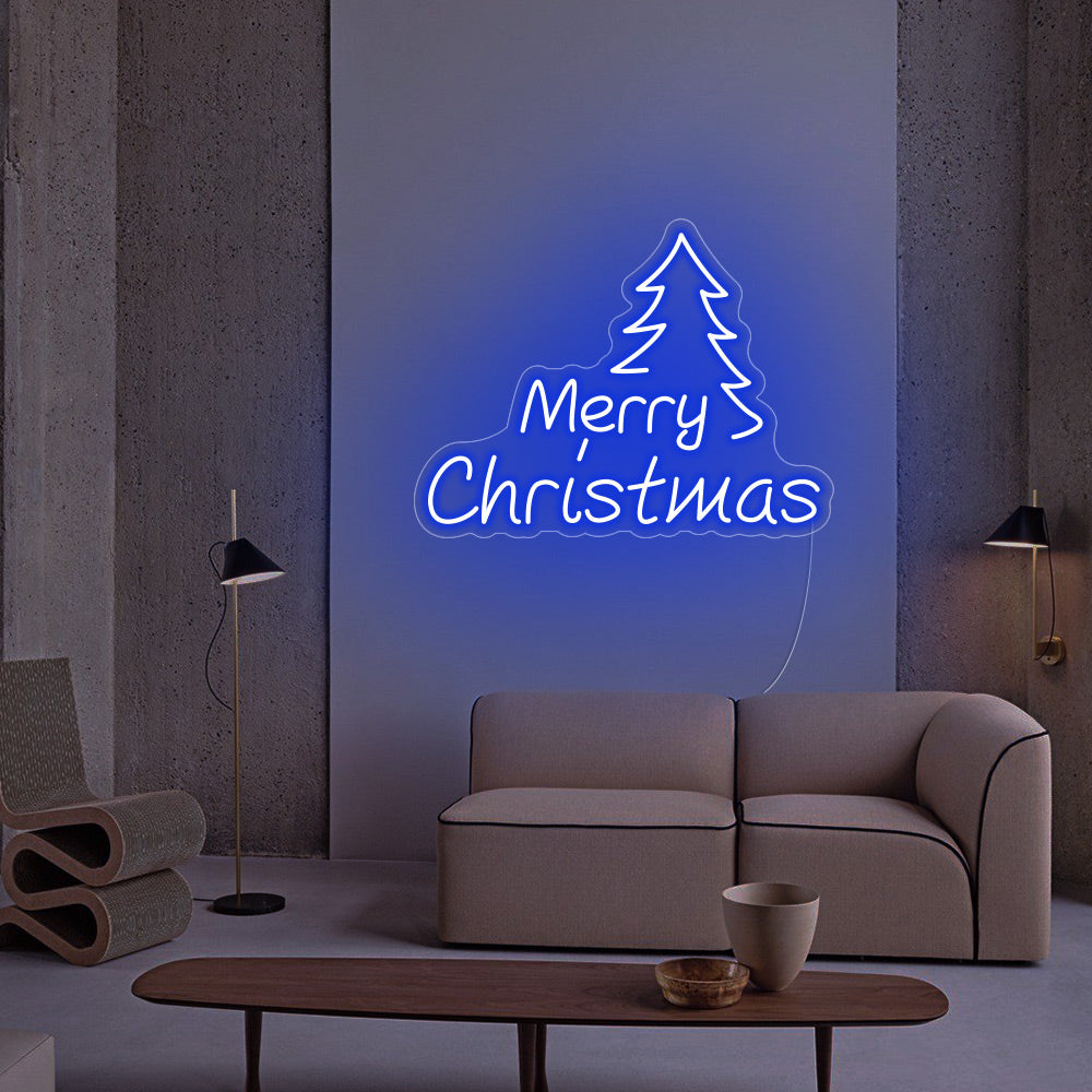Christmas Tree LED Neon Sign - Merry Christmas Neon Sign