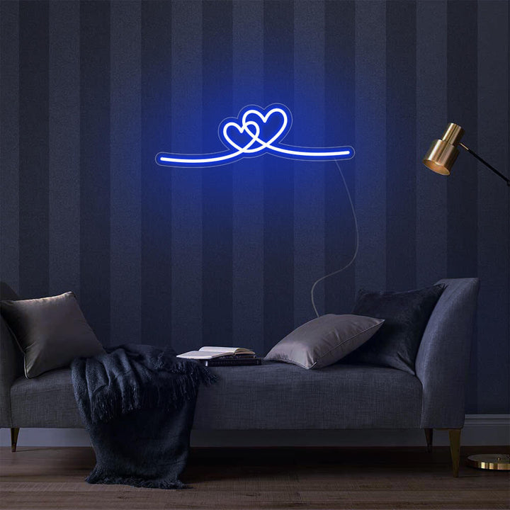 Mini Double Heart - LED Neon Signs