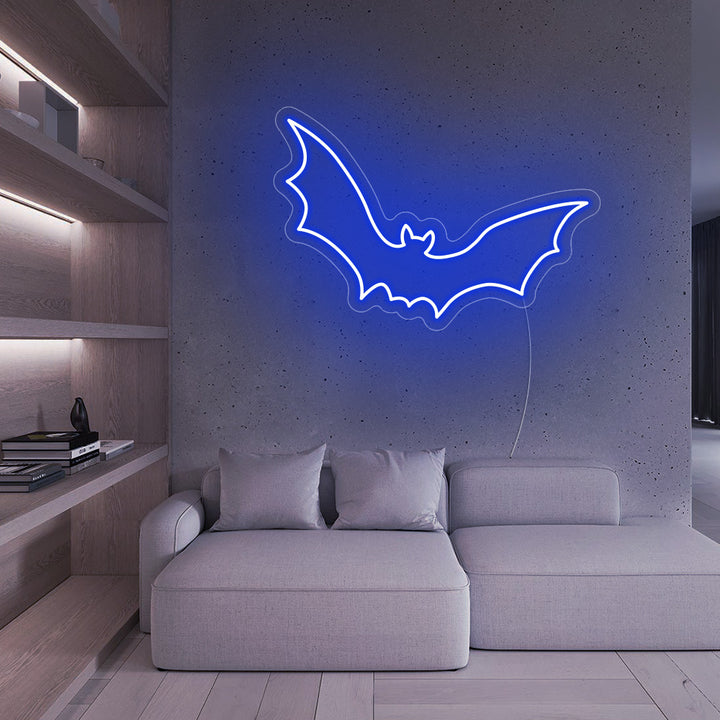 Bat Flying LED Neon Sign - Happy Halloween Neon Sign