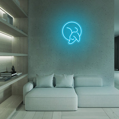Mini Sleeping Dachshund - LED Neon Signs