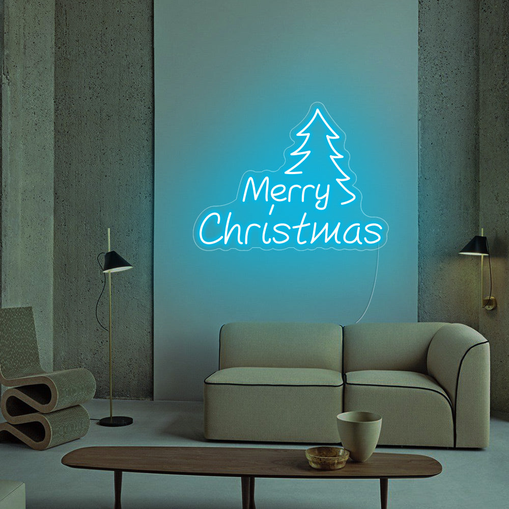 Christmas Tree LED Neon Sign - Merry Christmas Neon Sign