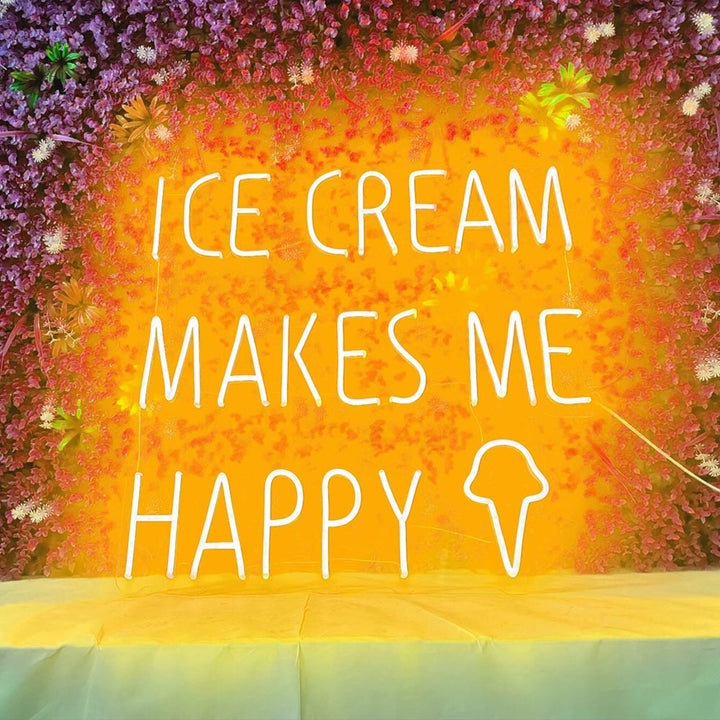 Ice Cream Makes  Me Happy - LED Neon Signs