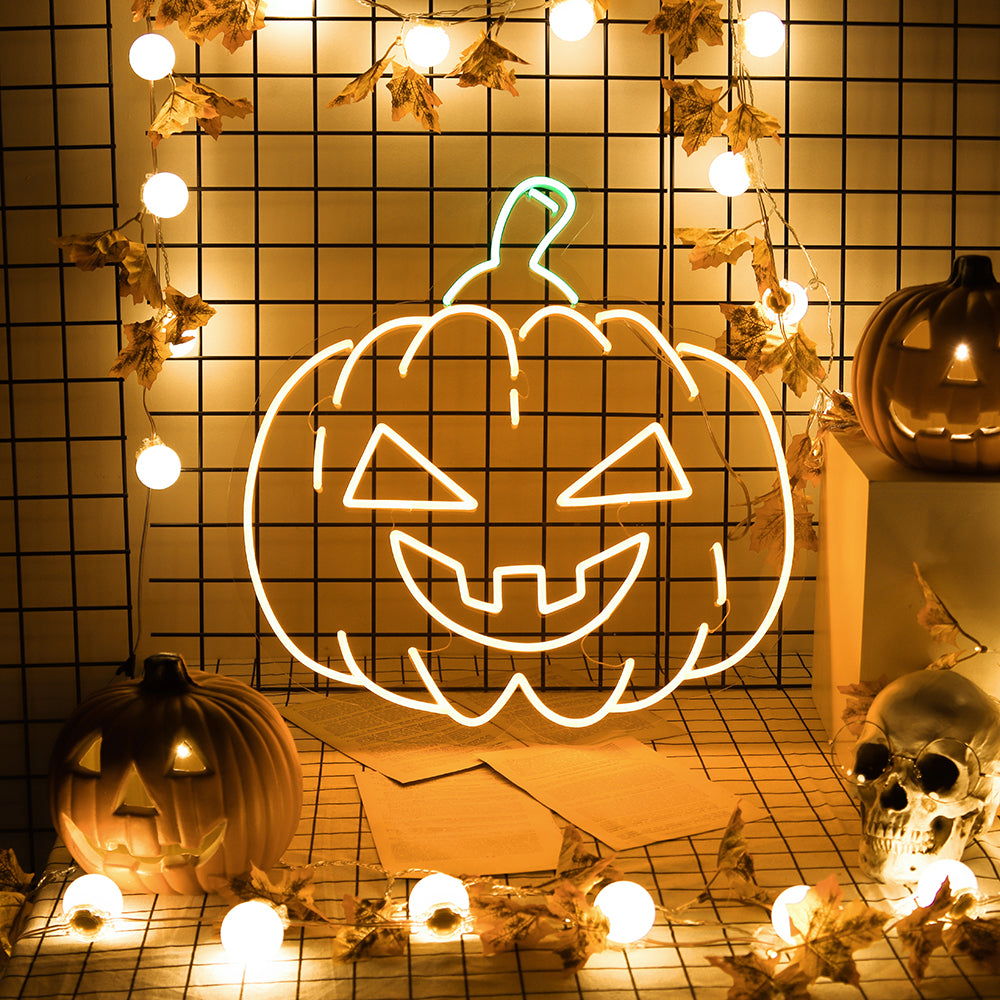 Pumpkin LED Neon Sign - Happy Halloween Neon Sign