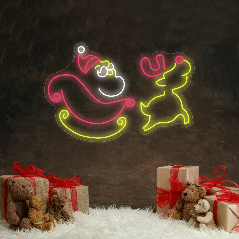Santa Claus and Christmas deer- LED Neon Signs