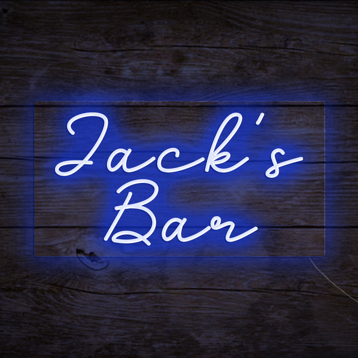 Custom Neon Name Bar Sign For Home Bar, Garage, Man Cave, Coffee Shop & Corner