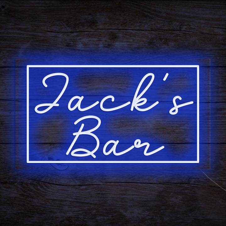 Custom Neon Name Bar Sign For Home Bar, Garage, Man Cave, Coffee Shop & Corner