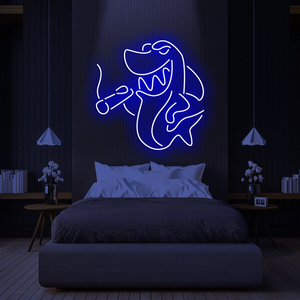 The Smoking Shark- LED Neon Signs