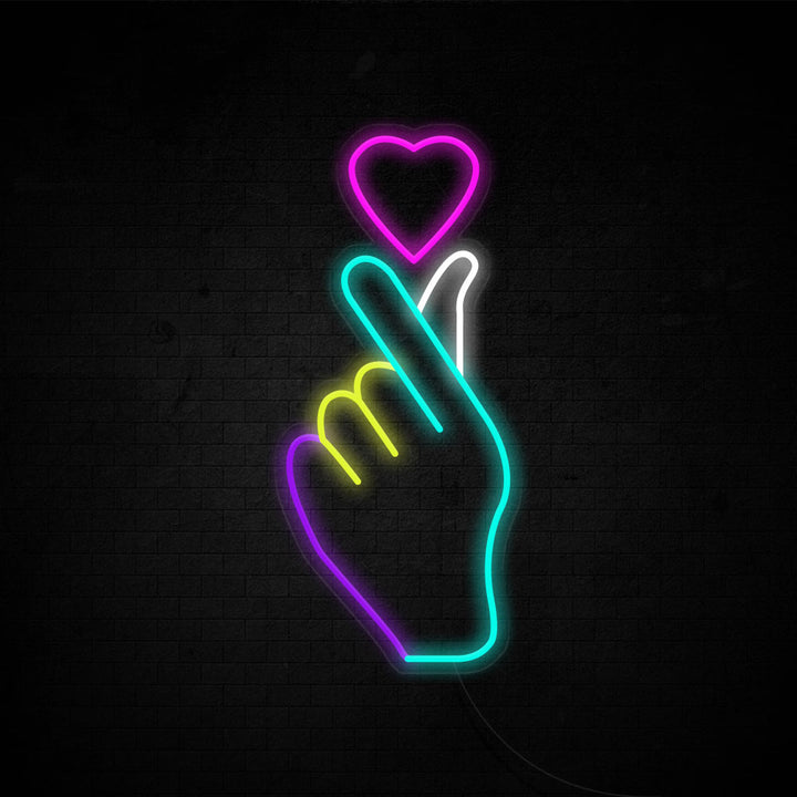 Finger Heart - LED Neon Signs