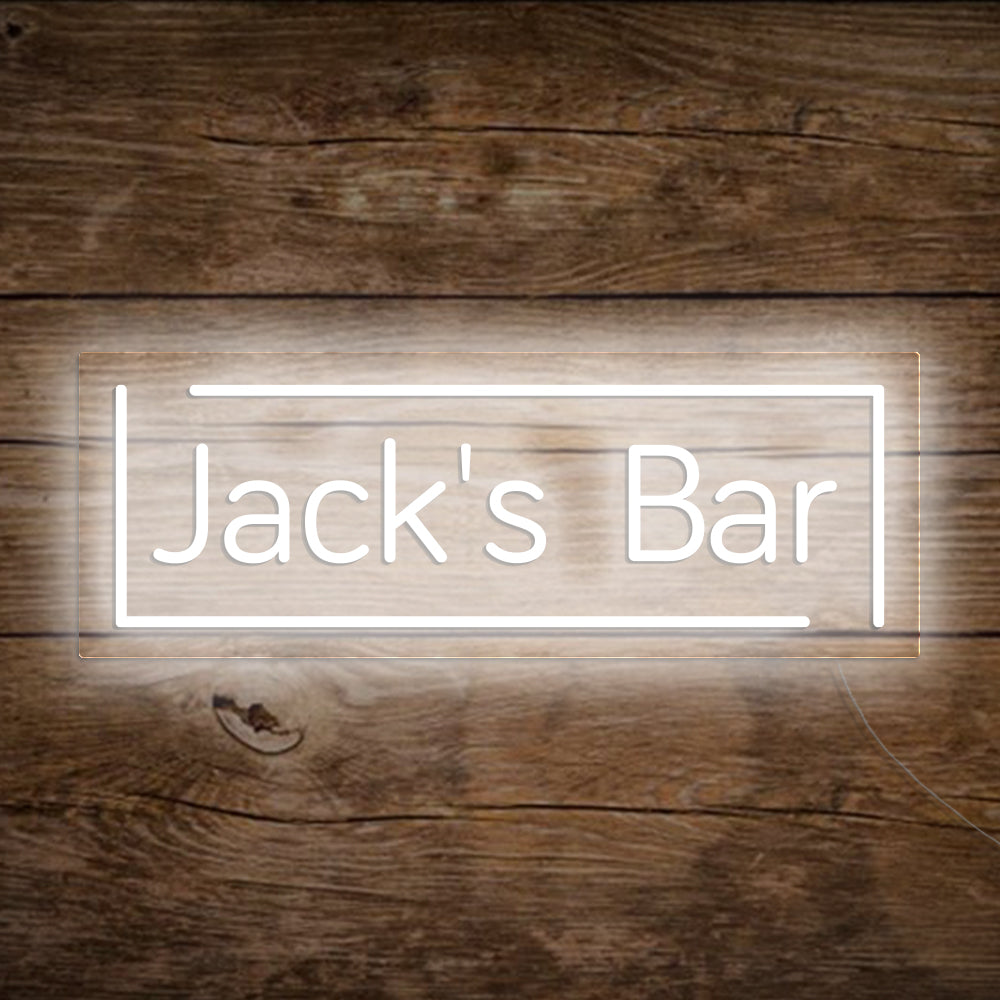 Custom Neon Name Bar Sign For Home Bar, Garage, Man Cave, Coffee Shop & Corner