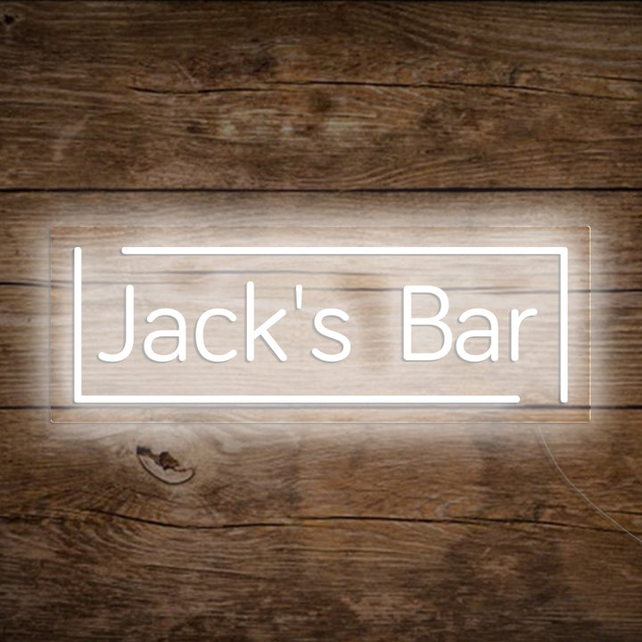 Custom Neon Name Bar Sign For Home Bar, Garage, Man Cave, Coffee Shop & Corner