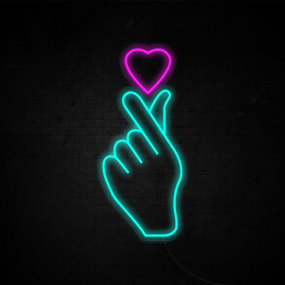 Finger Heart - LED Neon Signs