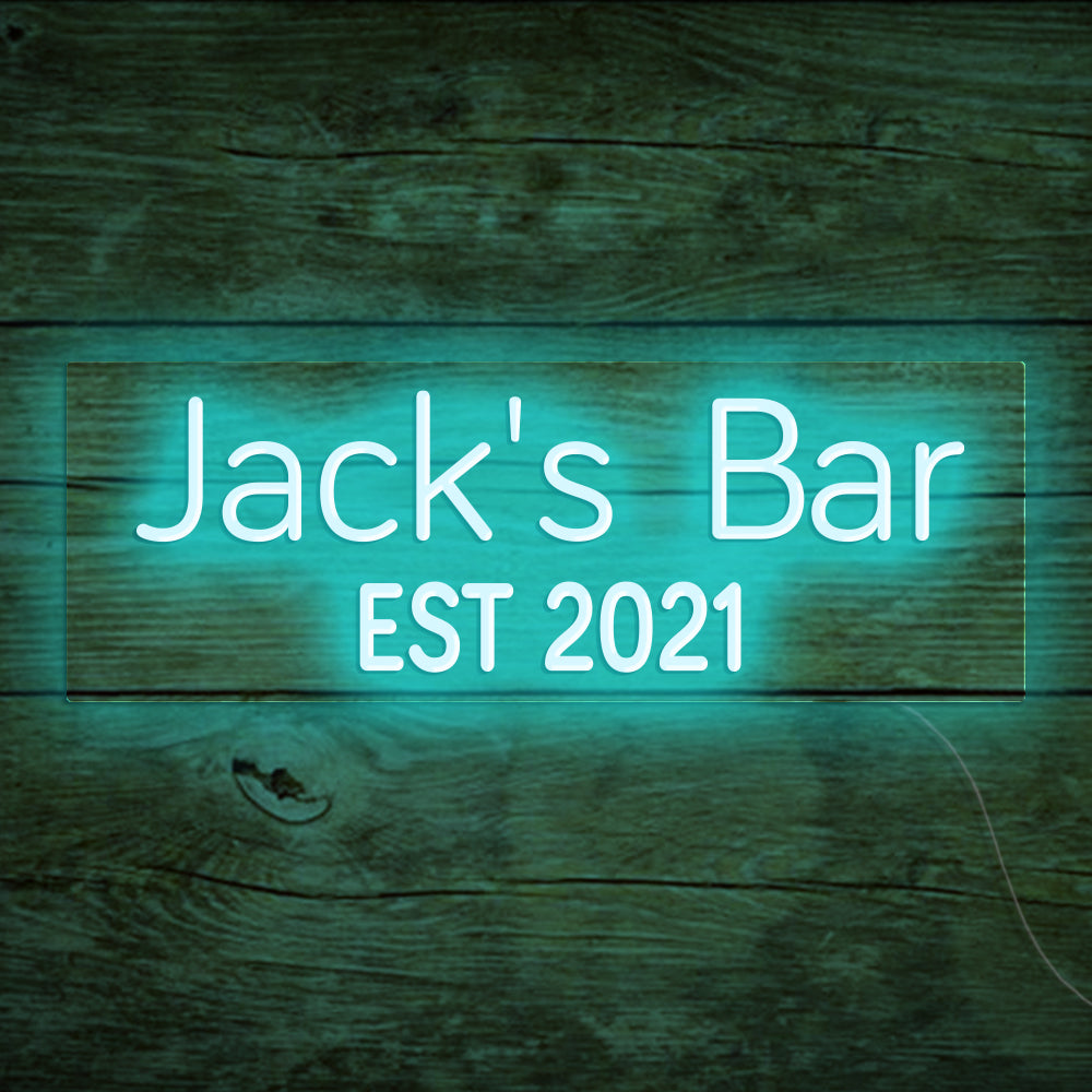 Custom Neon Name Bar Sign For Home Bar, Garage, Man Cave, Coffee Shop & Corner