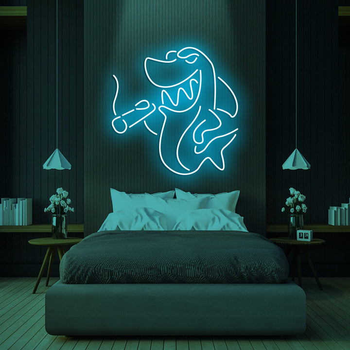 The Smoking Shark- LED Neon Signs