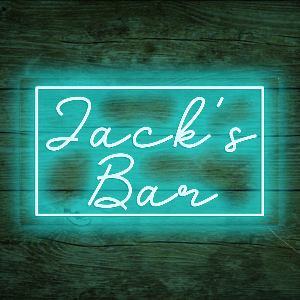 Custom Neon Name Bar Sign For Home Bar, Garage, Man Cave, Coffee Shop & Corner