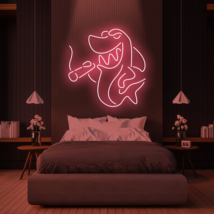 The Smoking Shark- LED Neon Signs