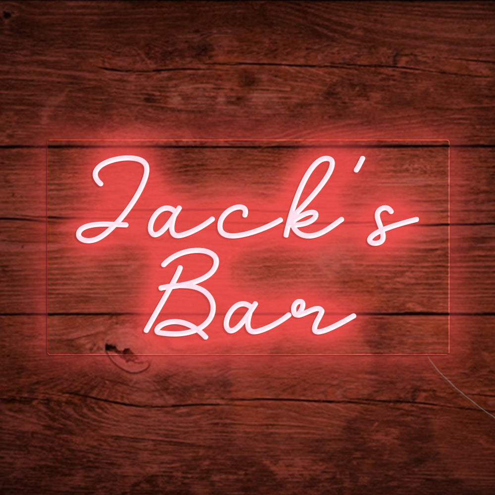 Custom Neon Name Bar Sign For Home Bar, Garage, Man Cave, Coffee Shop & Corner