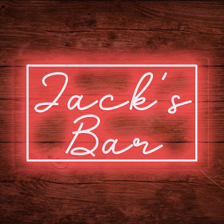 Custom Neon Name Bar Sign For Home Bar, Garage, Man Cave, Coffee Shop & Corner