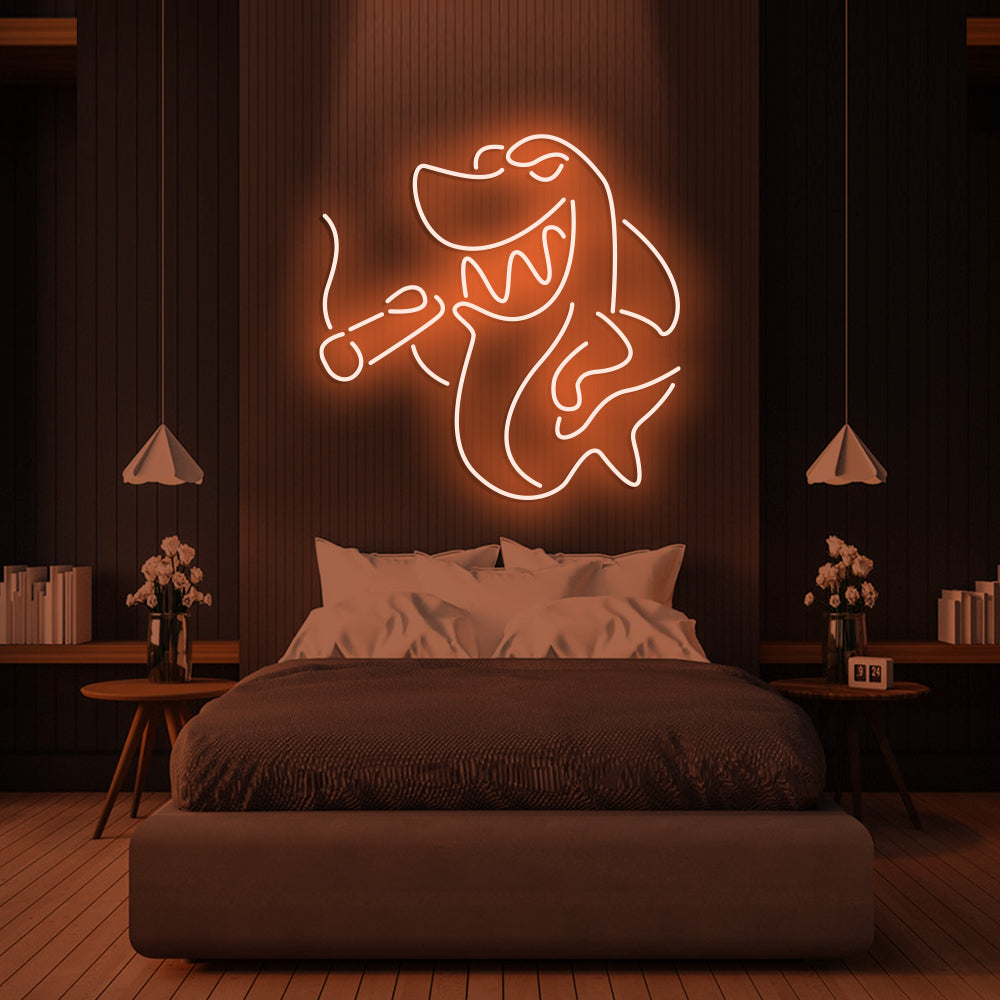 The Smoking Shark- LED Neon Signs