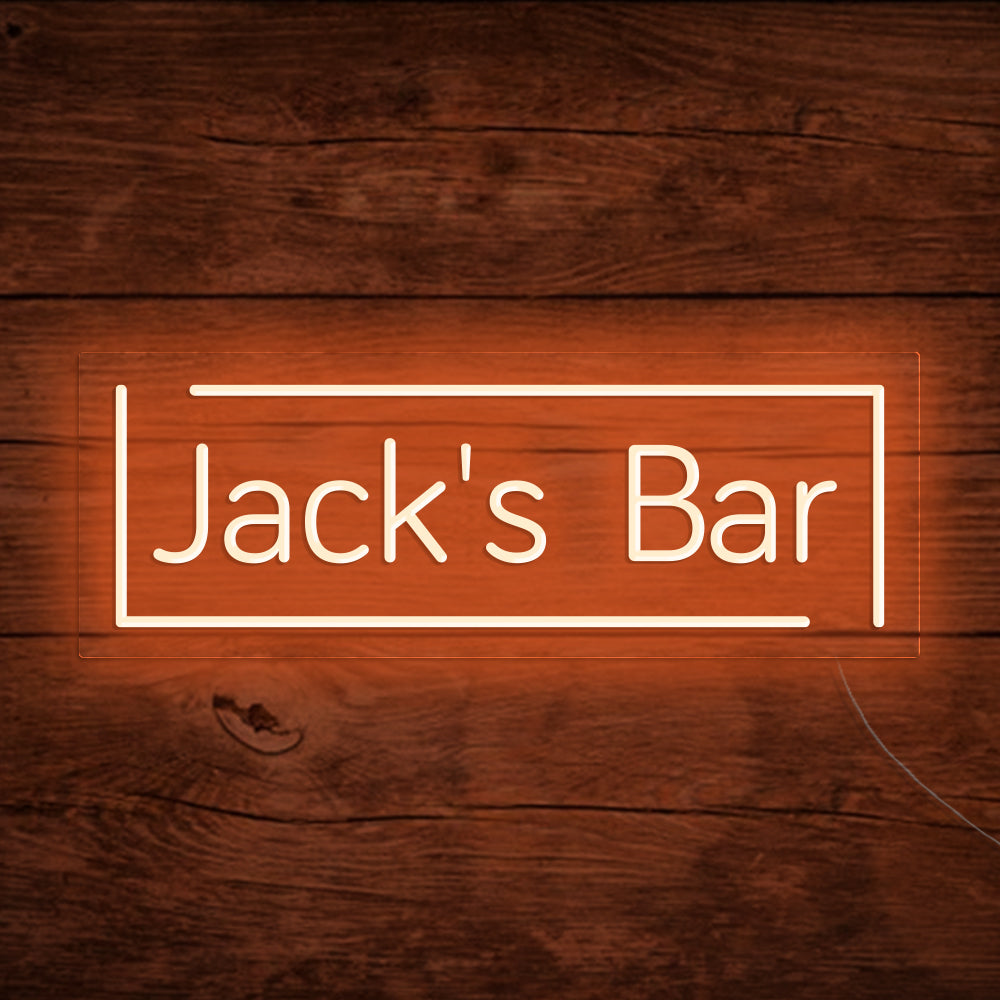 Custom Neon Name Bar Sign For Home Bar, Garage, Man Cave, Coffee Shop & Corner