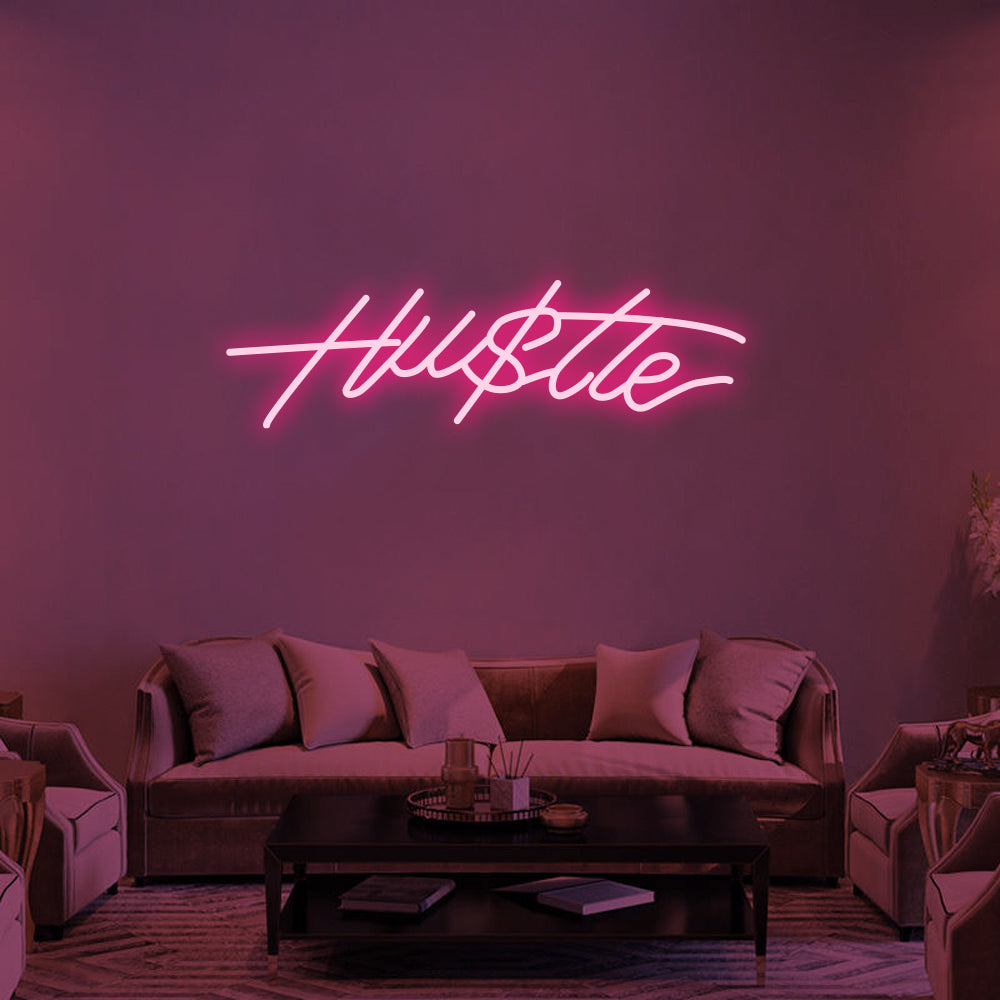 Hustle Hu$tle - LED Neon Signs