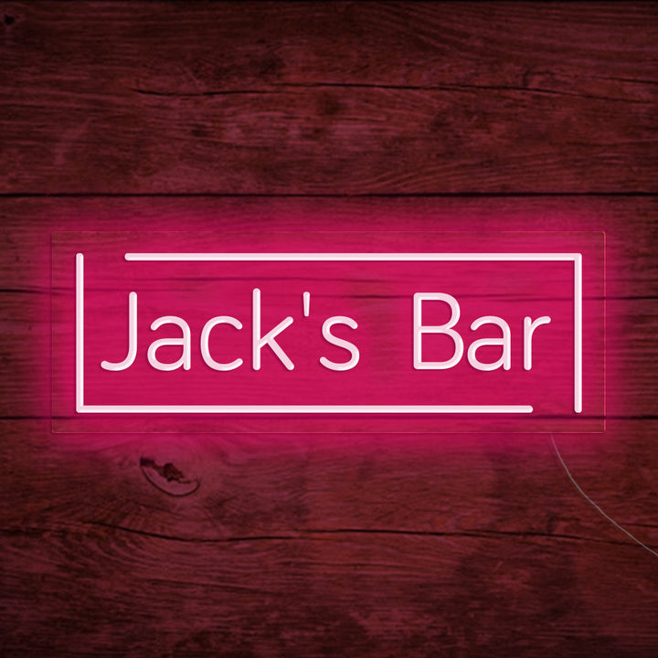 Custom Neon Name Bar Sign For Home Bar, Garage, Man Cave, Coffee Shop & Corner