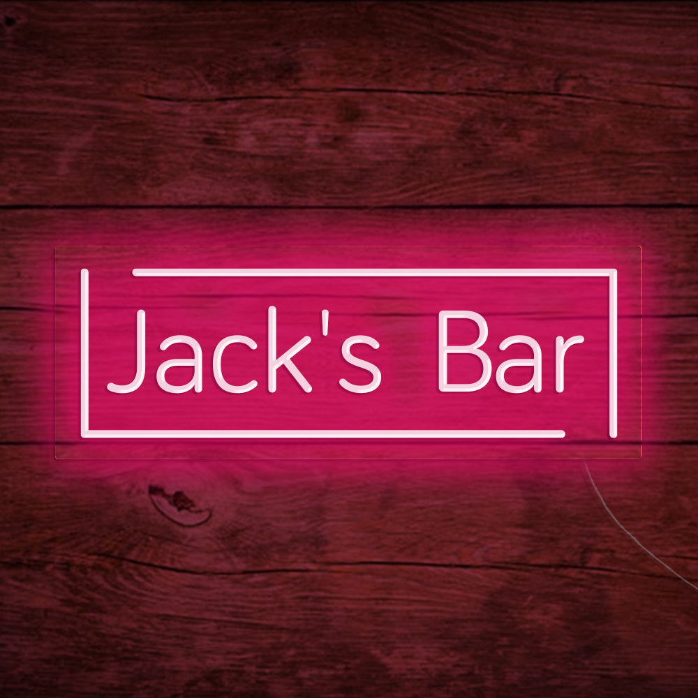 Jack's Bar - LED Neon Signs Custom Your Name
