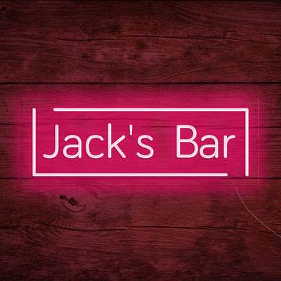 Custom Neon Name Bar Sign For Home Bar, Garage, Man Cave, Coffee Shop & Corner