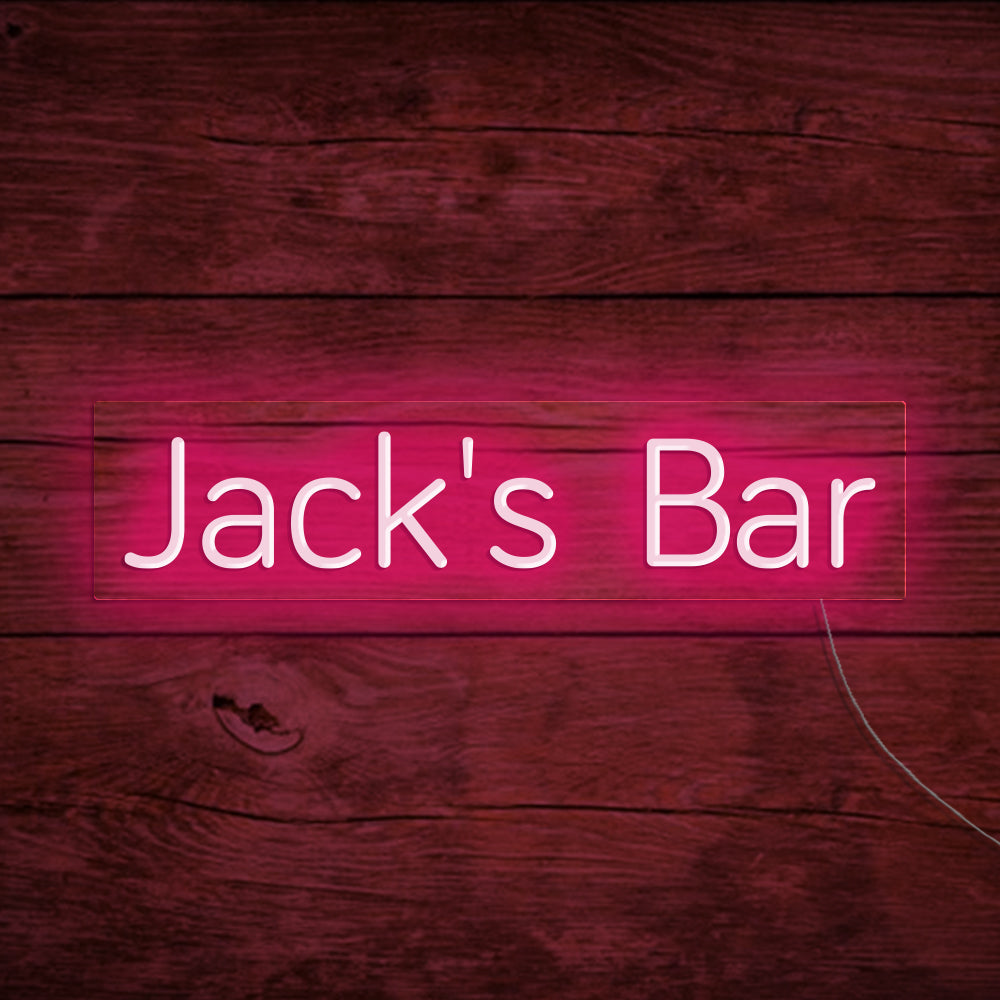 Custom Neon Name Bar Sign For Home Bar, Garage, Man Cave, Coffee Shop & Corner