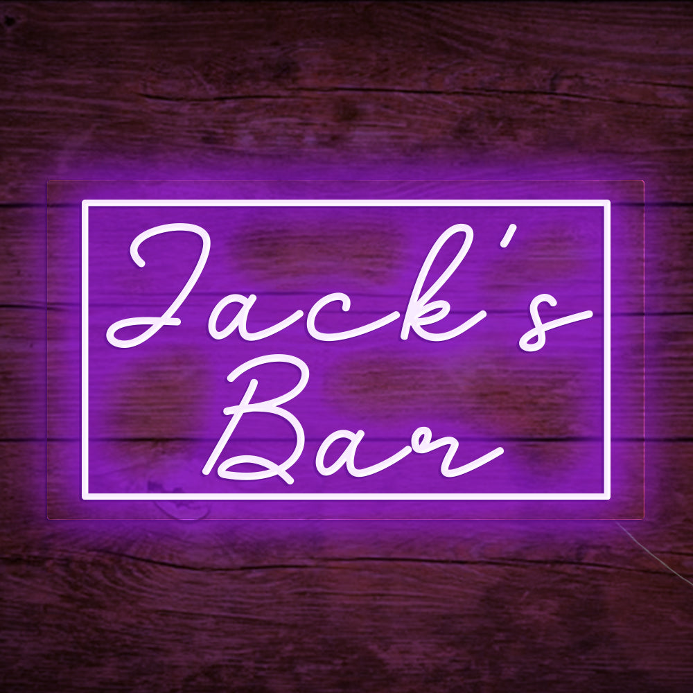 Custom Neon Name Bar Sign For Home Bar, Garage, Man Cave, Coffee Shop & Corner