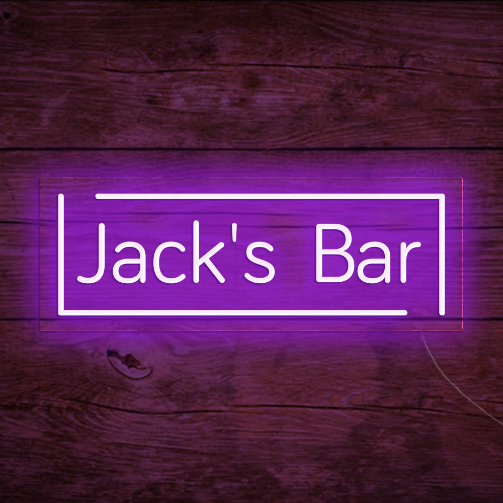 Custom Neon Name Bar Sign For Home Bar, Garage, Man Cave, Coffee Shop & Corner