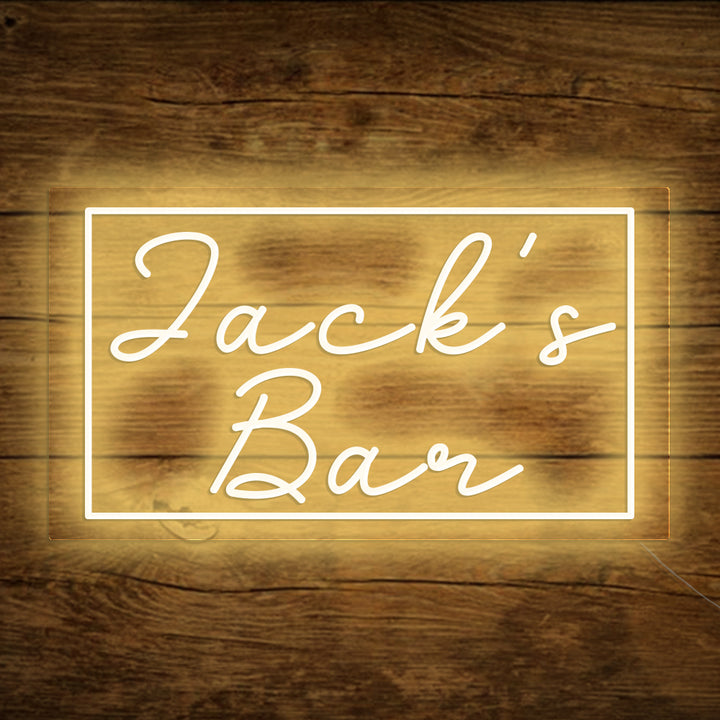 Custom Neon Name Bar Sign For Home Bar, Garage, Man Cave, Coffee Shop & Corner