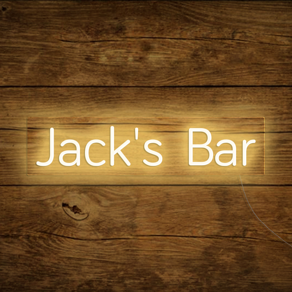 Custom Neon Name Bar Sign For Home Bar, Garage, Man Cave, Coffee Shop & Corner