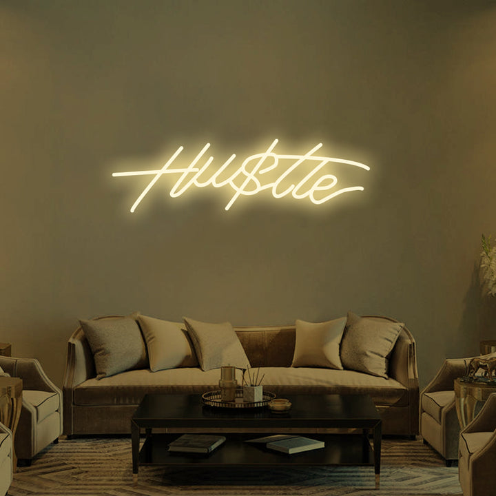 Hustle Hu$tle - LED Neon Signs