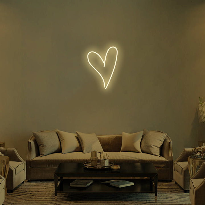 SCRIPT HEART - LED Neon Signs