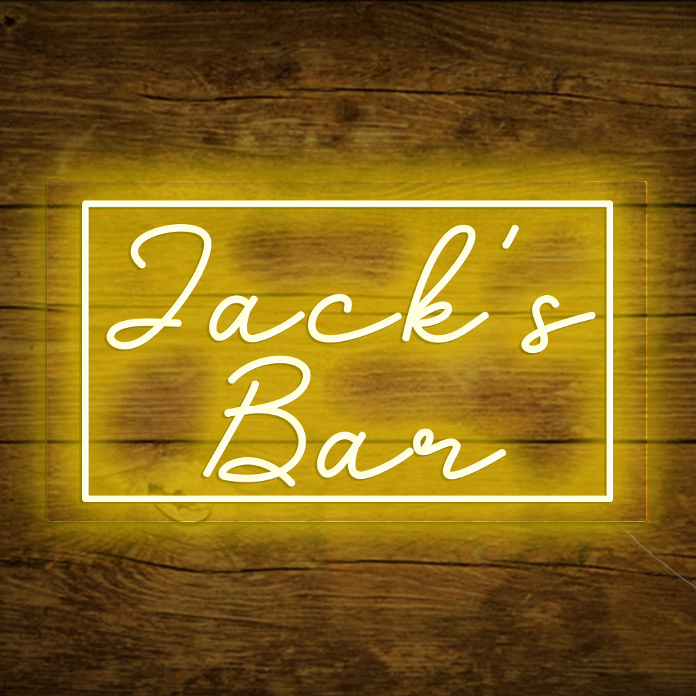 Custom Neon Name Bar Sign For Home Bar, Garage, Man Cave, Coffee Shop & Corner